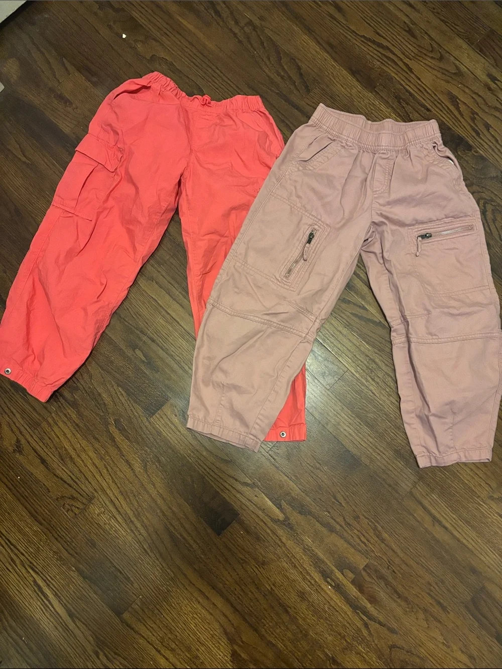GAP Kids Two-Pack Cargo Joggers - Coral & Dusty Rose